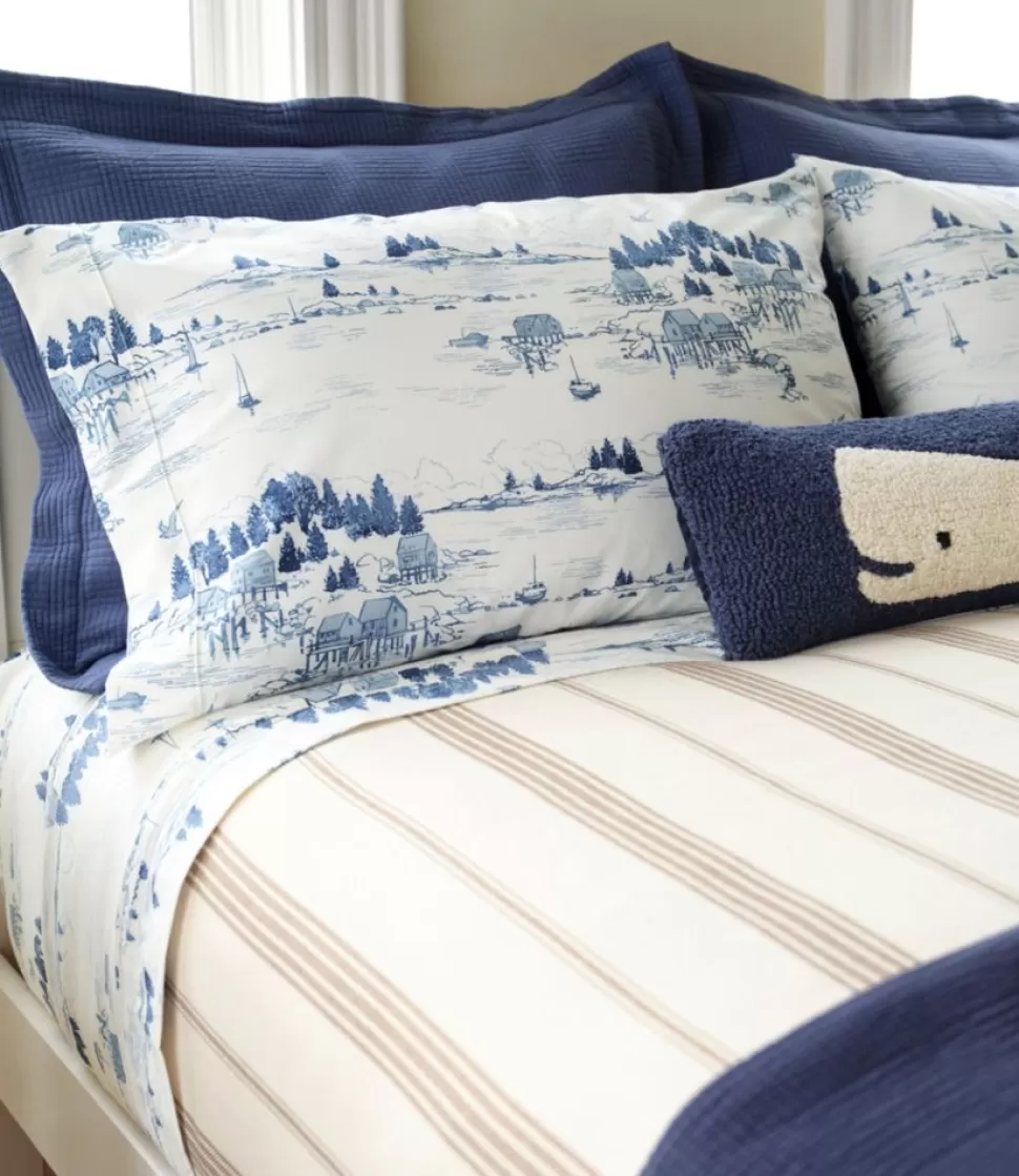 Outlet "Coastal Landscape Percale Sheet Collection" Bedding