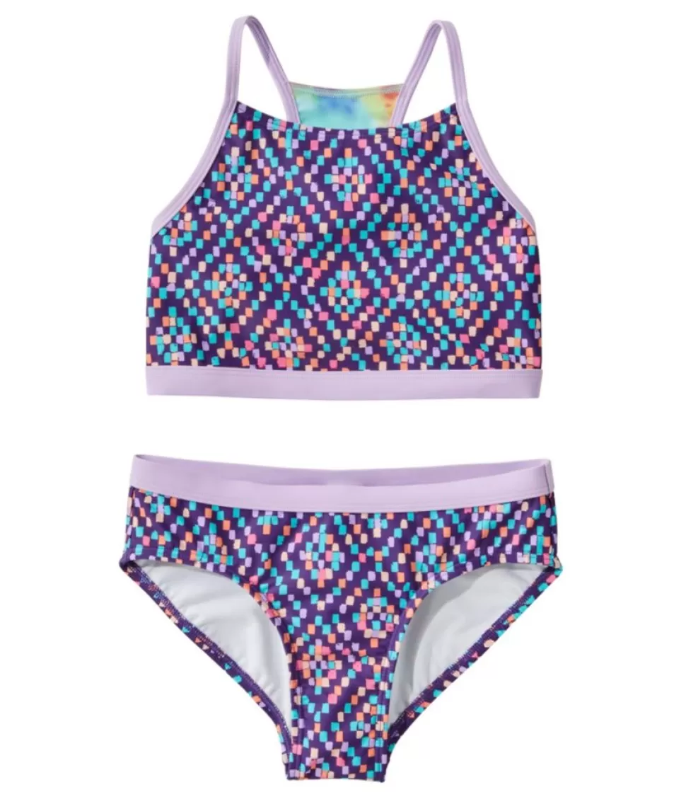 Best Sale "Girls' Watersports Swimwear, Crop-Top Bikini Set" Kids Swimwear