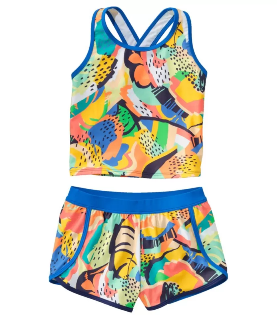 Flash Sale "Girls' Watersports Swimwear, Tankini Short Set" Kids Swimwear