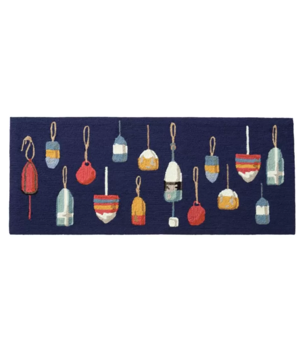 New "Indoor/Outdoor Vacationland Runner, Buoys" Rugs & Mats | Backyard & Patio