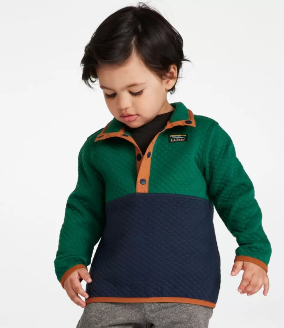 Sale "Infants' and Toddlers' Quilted Quarter-Snap Pullover, Colorblock" Kids Tops | Toddler & Baby