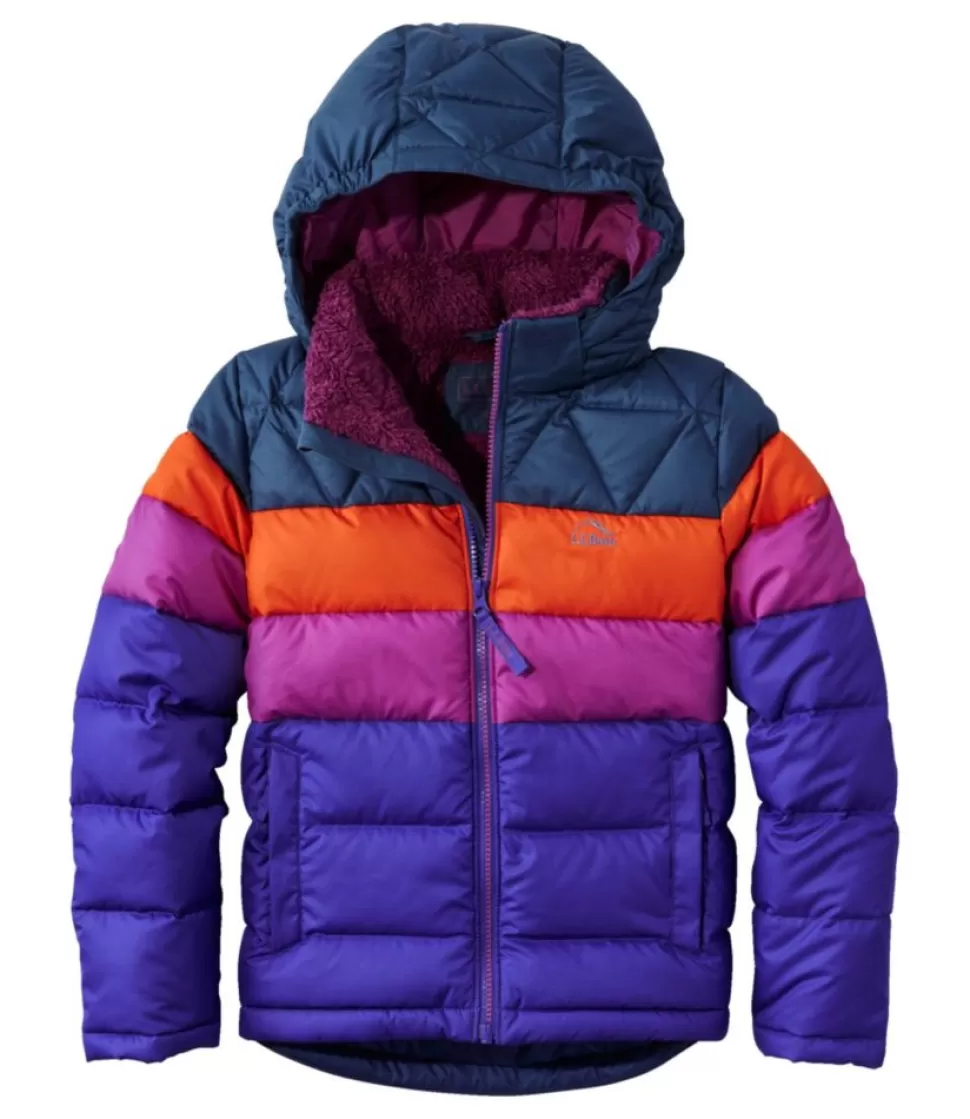 Clearance "Kids' Bean's Down Jacket, Colorblock" Kids Jackets & Vests | Insulated Jackets