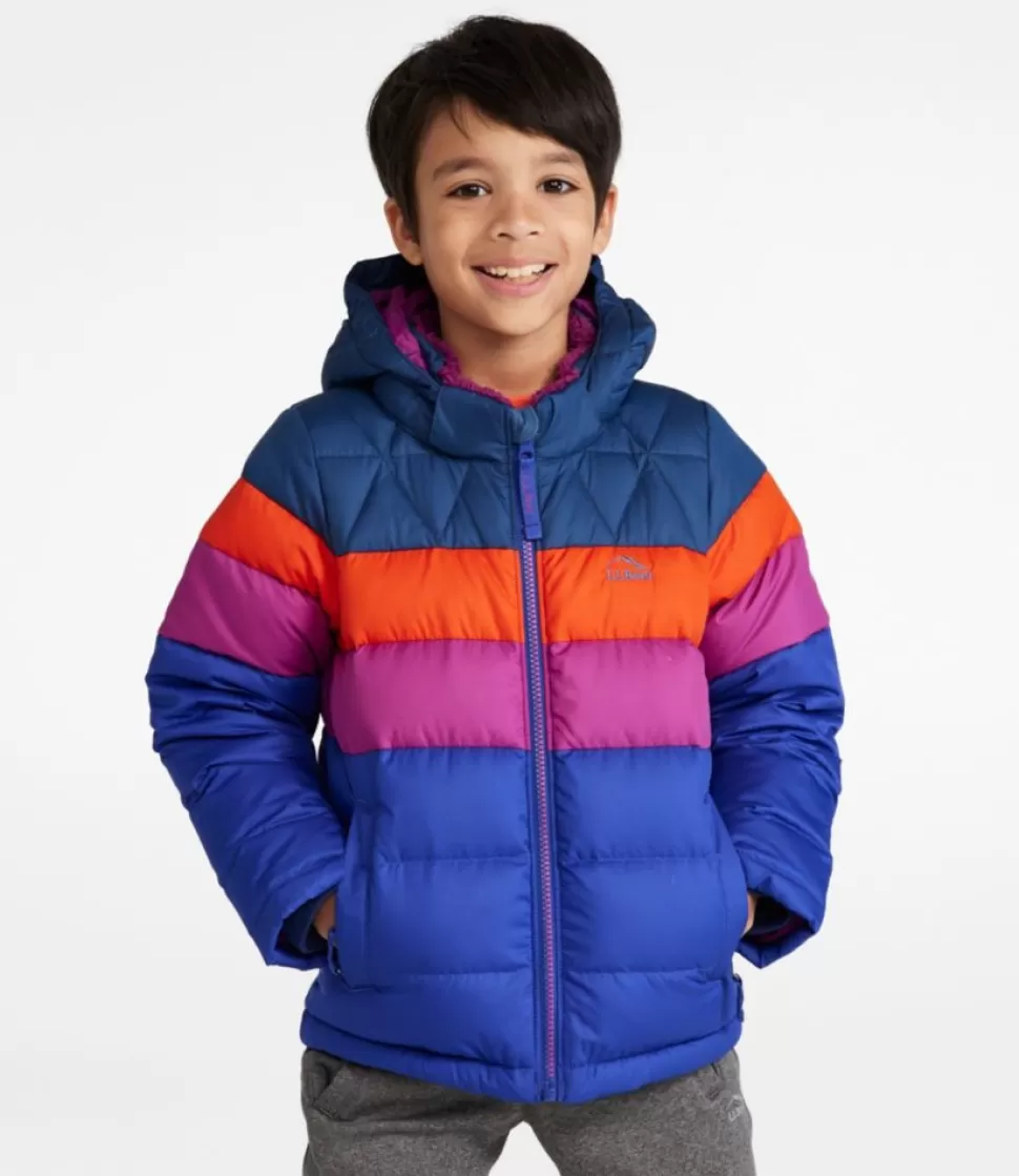 Clearance "Kids' Bean's Down Jacket, Colorblock" Kids Jackets & Vests | Insulated Jackets