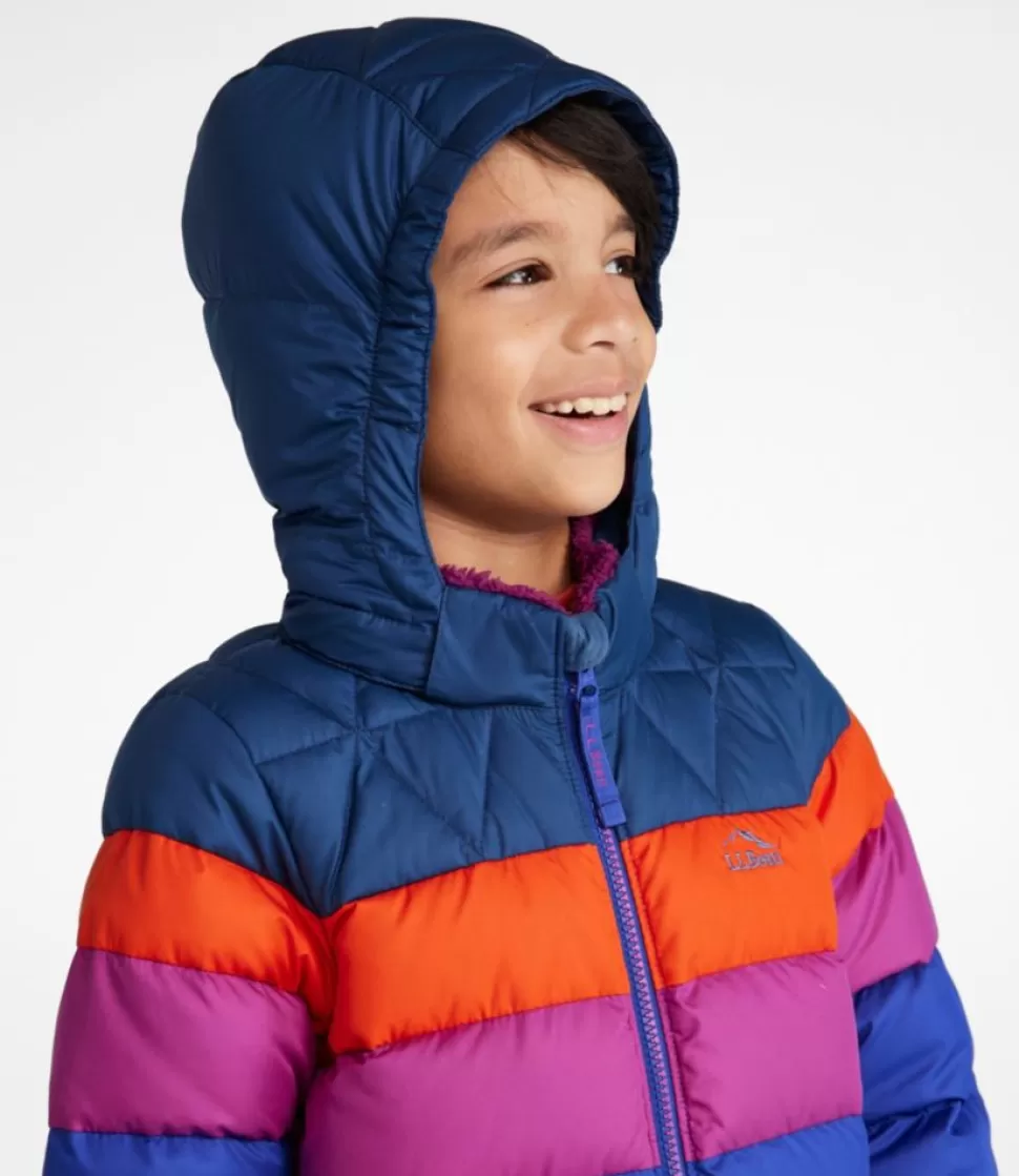 Clearance "Kids' Bean's Down Jacket, Colorblock" Kids Jackets & Vests | Insulated Jackets