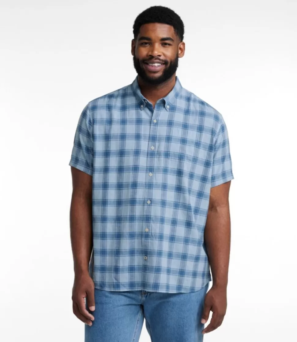 Sale "Men's Backyard BBQ Shirt, Short-Sleeve, Traditional Untucked Fit, Plaid" Shirts
