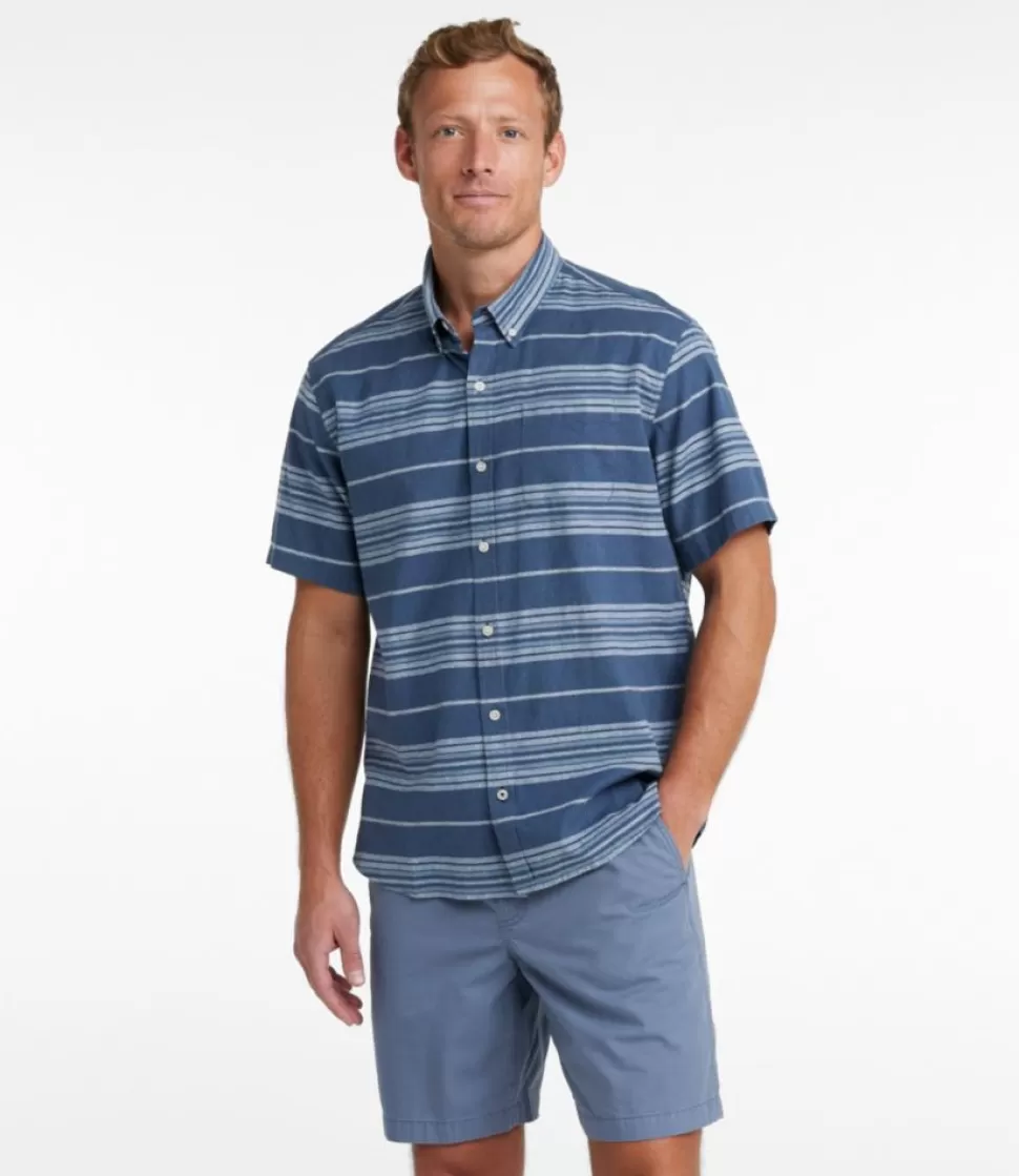 Clearance "Men's Backyard BBQ Shirt, Short-Sleeve, Traditional Untucked Fit, Stripe" Shirts