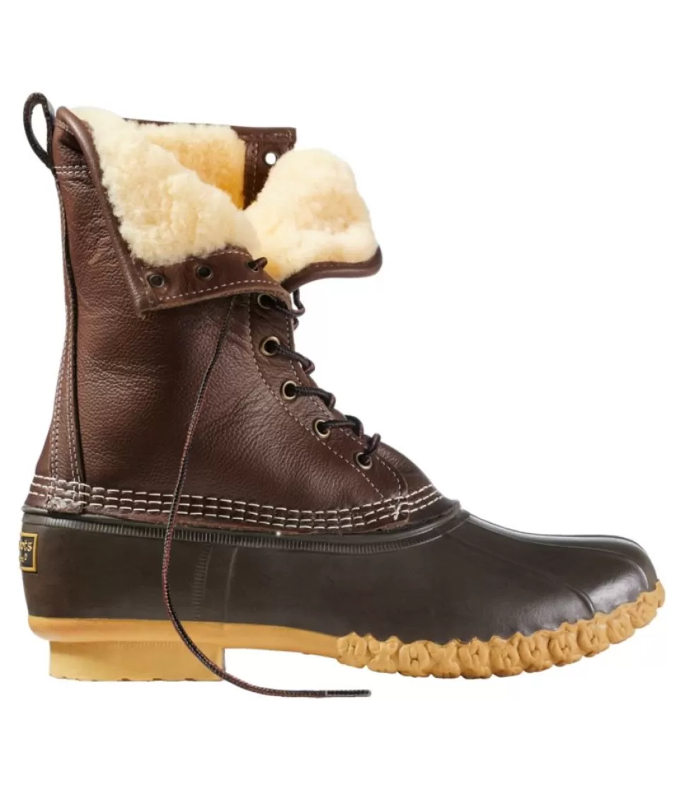 Shop "Men's Bean Boots, 10" Shearling-Lined" Boots