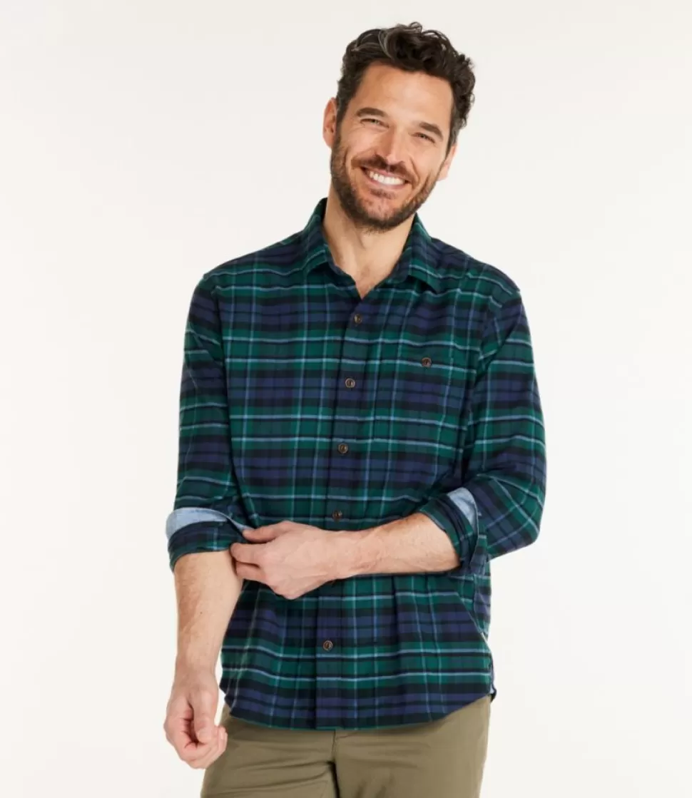 New "Men's BeanFlex® All-Season Flannel Shirt, Traditional Untucked Fit, Long-Sleeve" Shirts