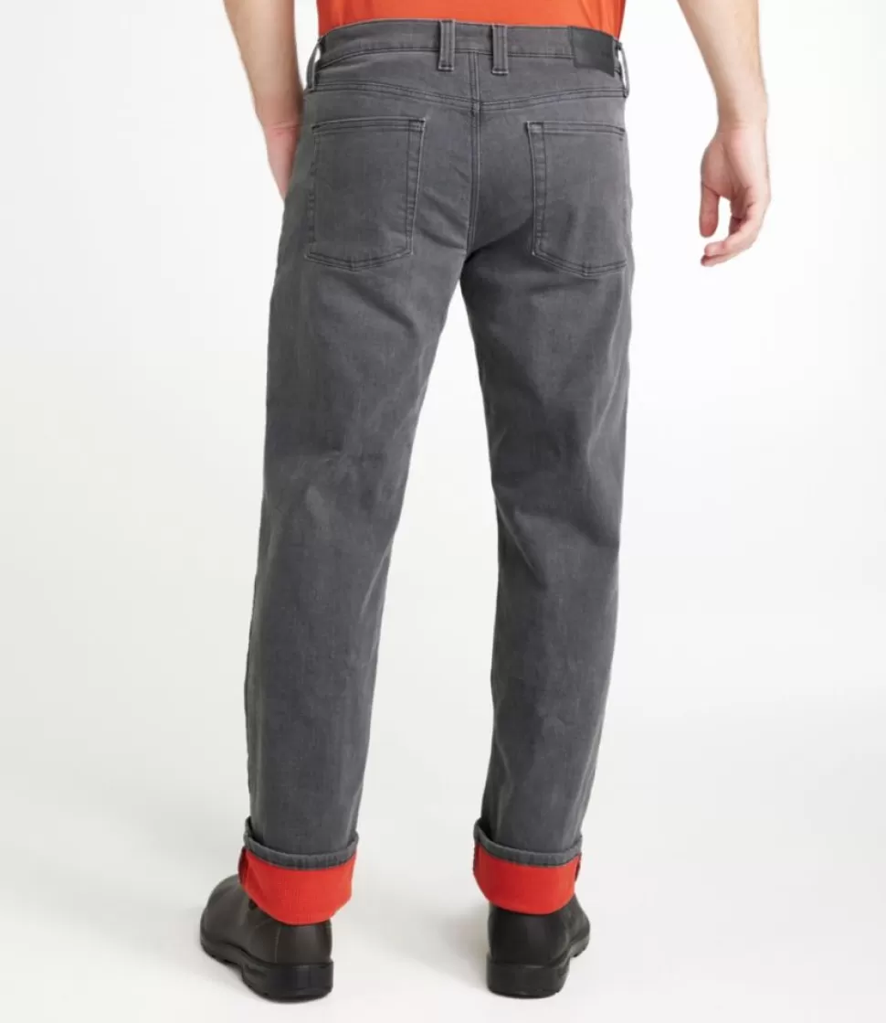 Shop "Men's BeanFlex® Jeans, Standard Athletic Fit, Fleece-Lined" Jeans