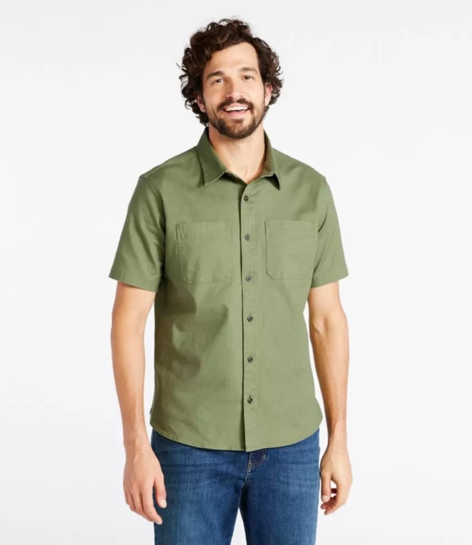 Cheap "Men's BeanFlex® Twill Shirt, Traditional Untucked Fit, Short-Sleeve" Shirts