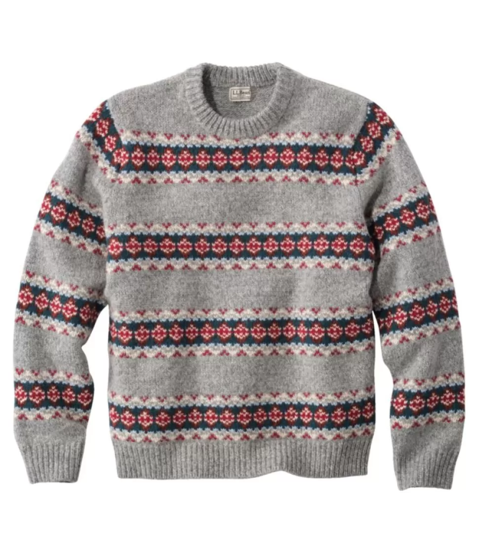 Outlet "Men's Bean's Classic Ragg Wool Sweater, Crewneck, Fair Isle" Sweaters