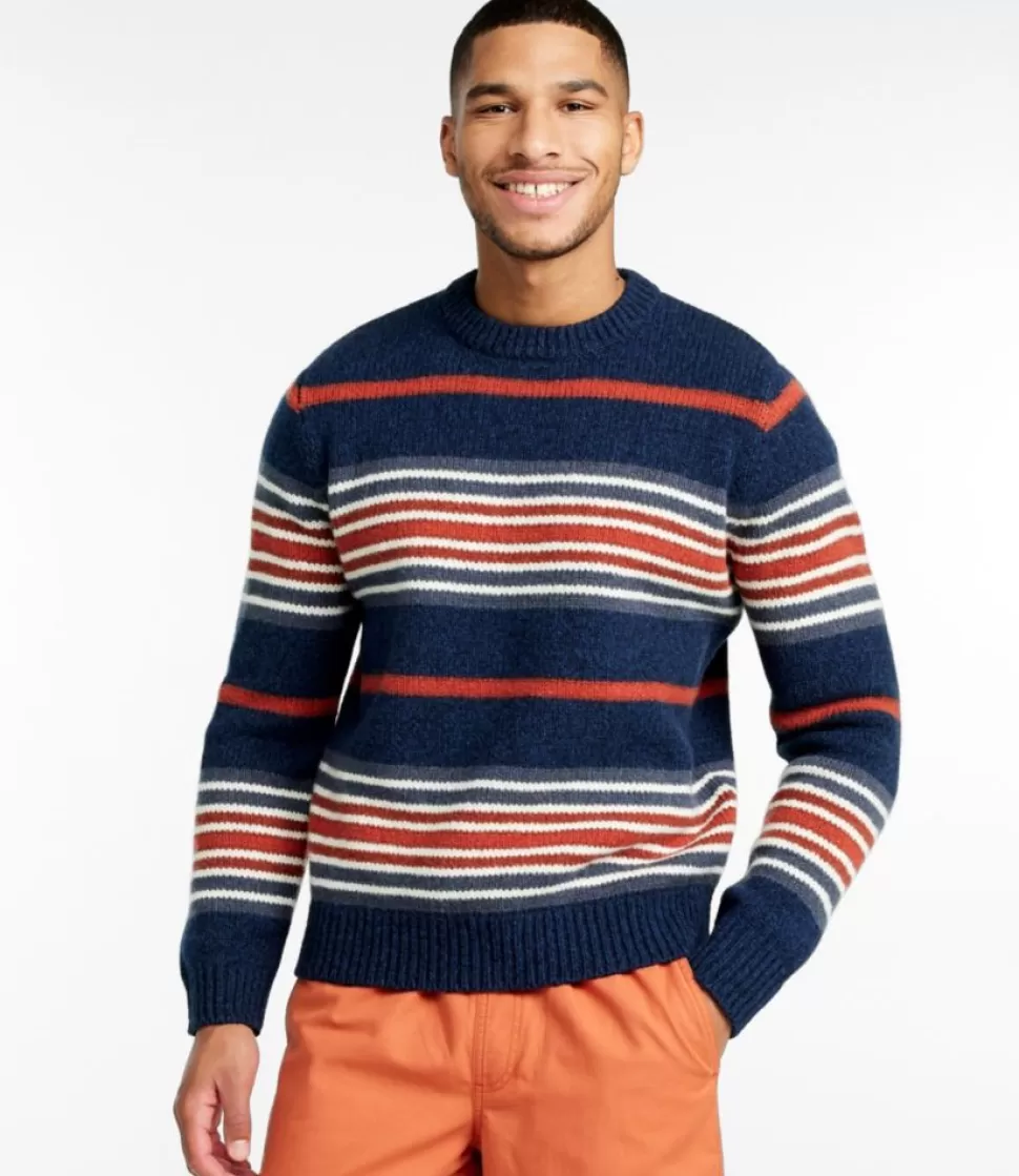 Outlet "Men's Bean's Classic Ragg Wool Sweater, Crewneck, Stripe" Sweaters