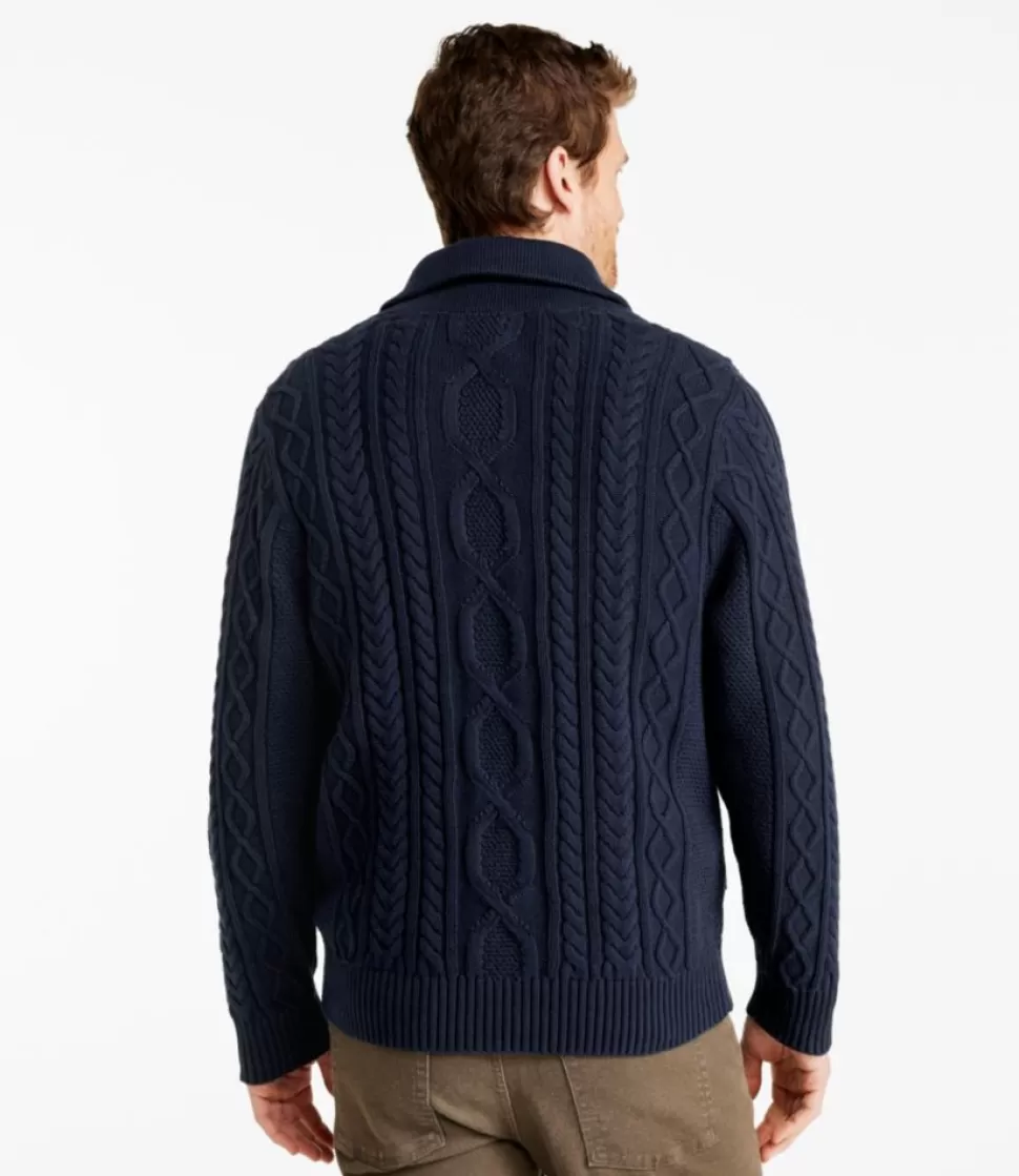 Clearance "Men's Bean's Heritage Soft Cotton Fisherman Sweater, Full-Zip" Sweaters