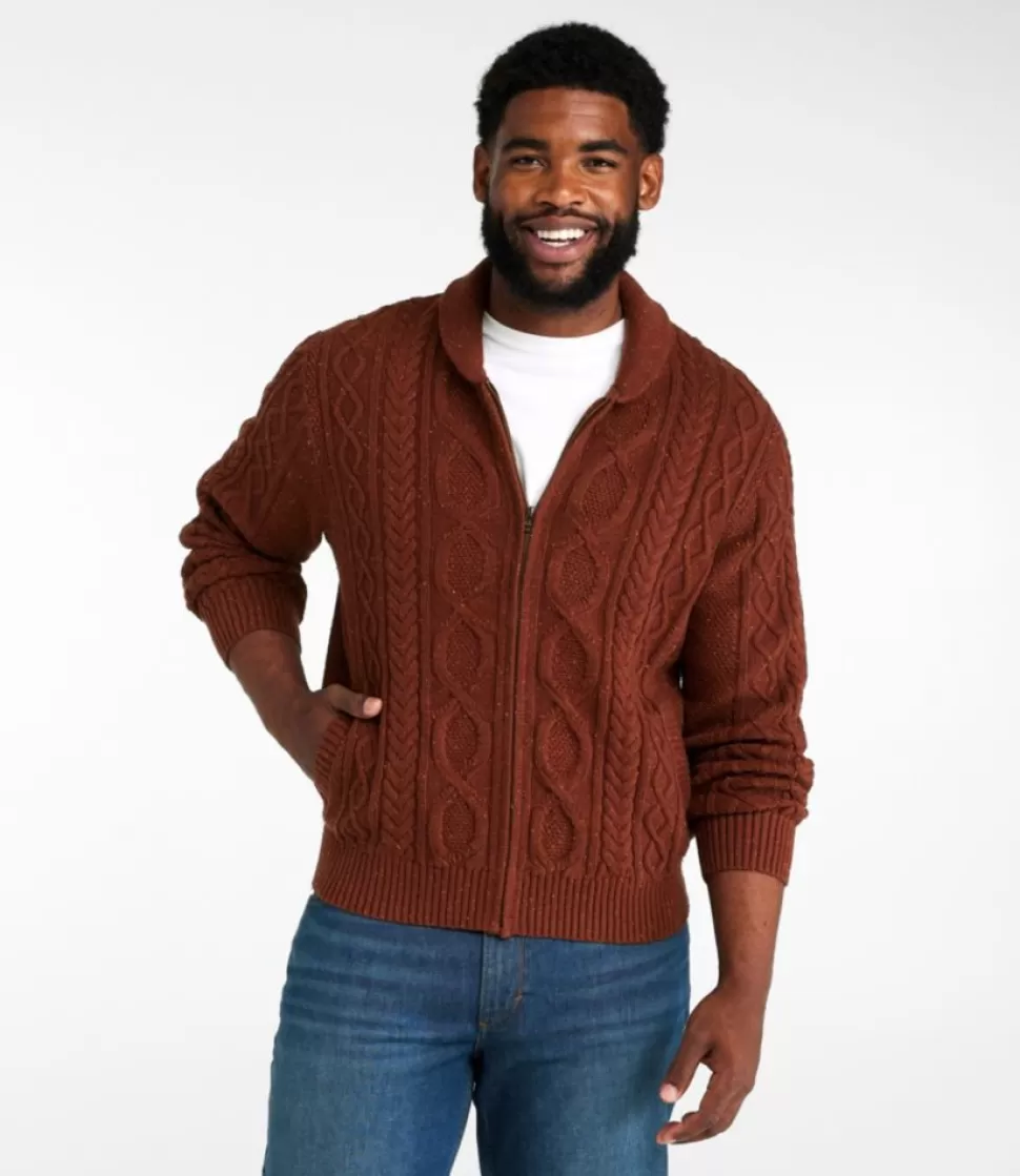 Clearance "Men's Bean's Heritage Soft Cotton Fisherman Sweater, Full-Zip" Sweaters