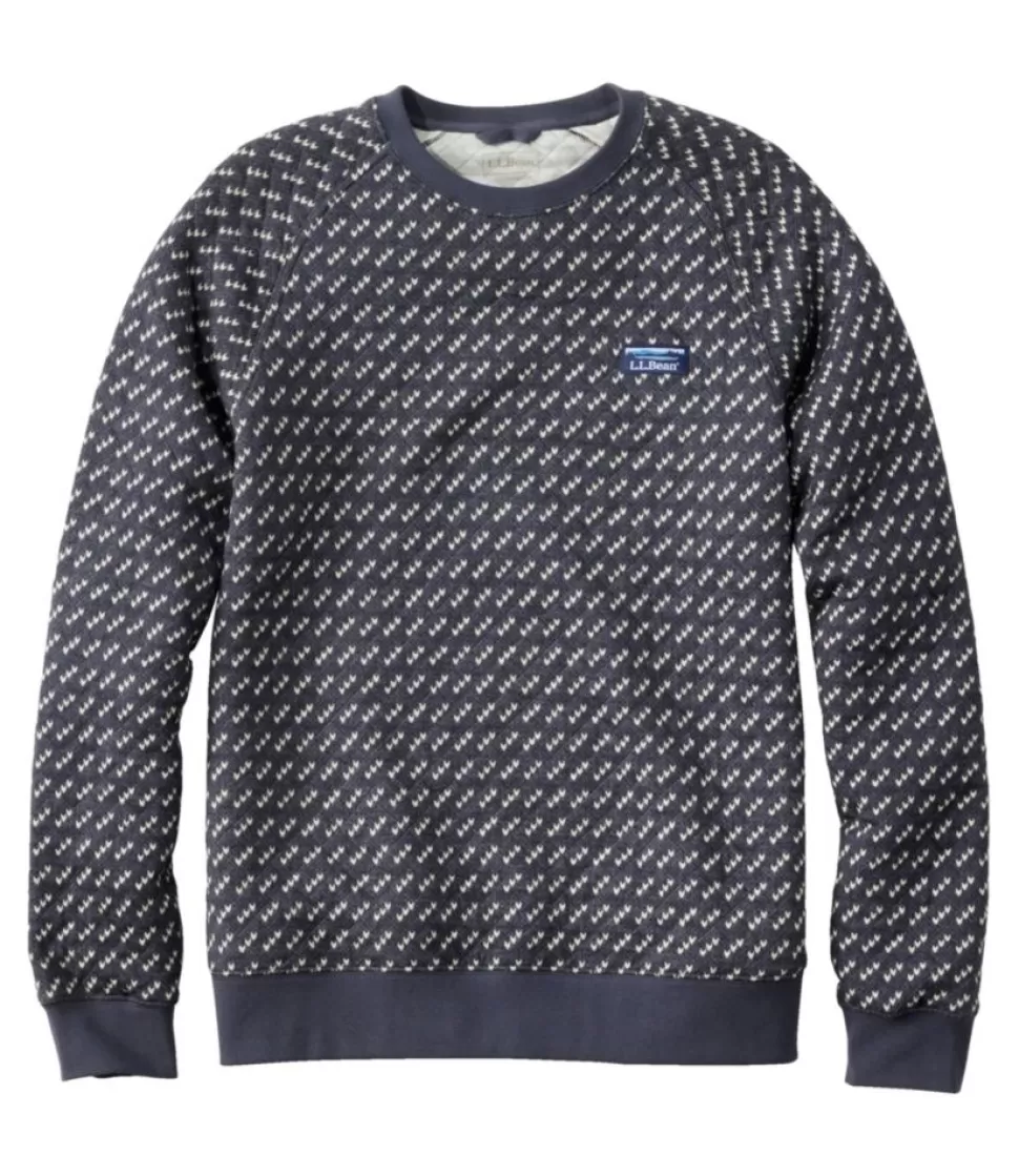 Outlet "Men's Bean's Quilted Sweatshirt, Crewneck, Print" Sweatshirts