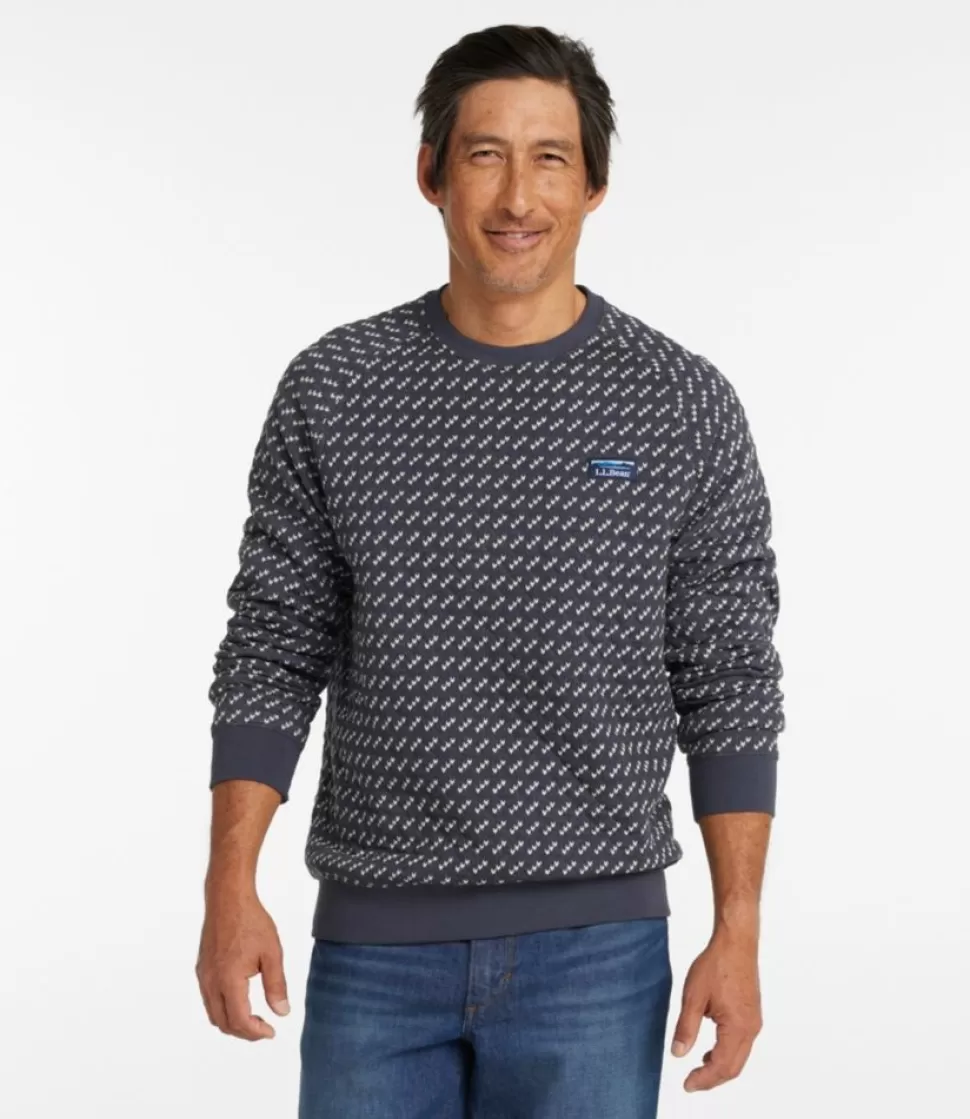 Outlet "Men's Bean's Quilted Sweatshirt, Crewneck, Print" Sweatshirts