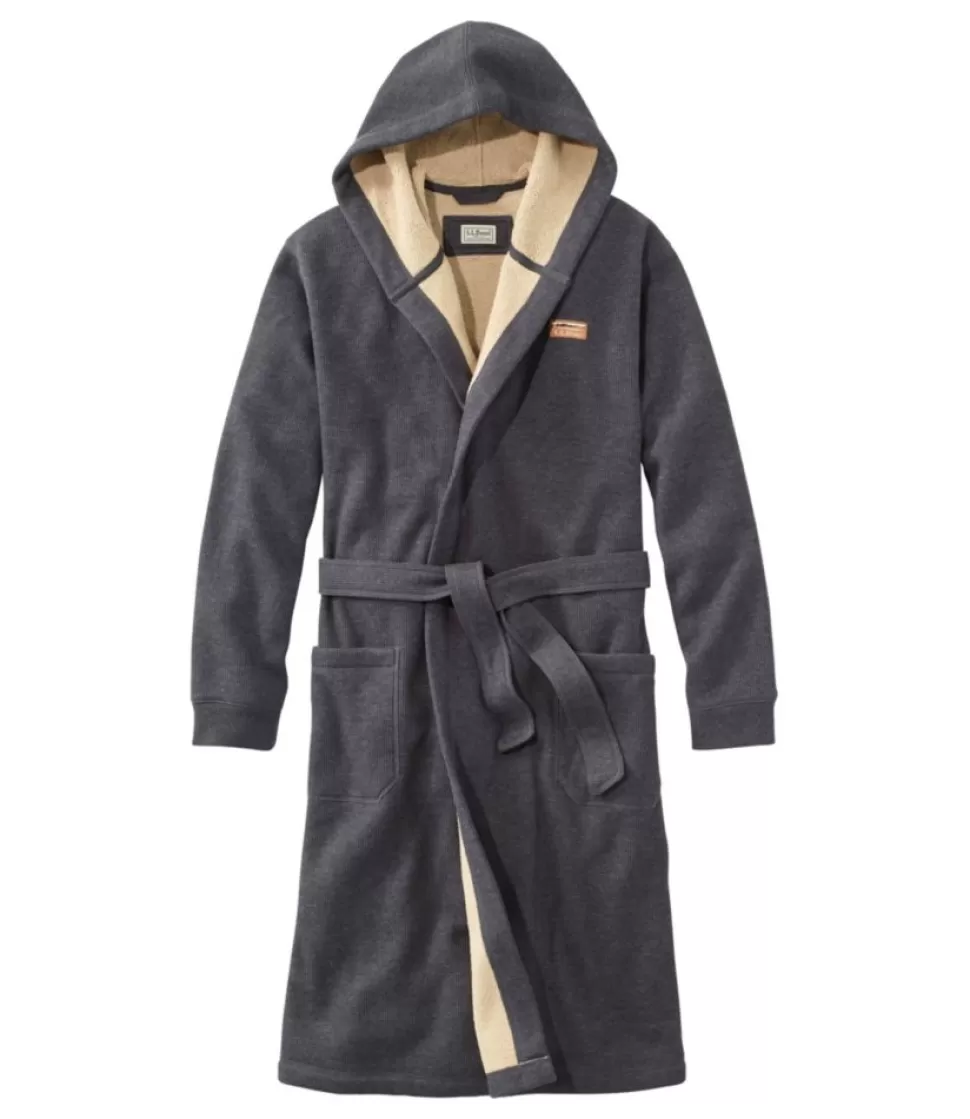 Flash Sale "Men's Bonded Waffle Fleece Robe, Hooded" Sleepwear