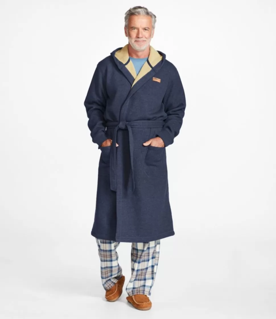 Flash Sale "Men's Bonded Waffle Fleece Robe, Hooded" Sleepwear