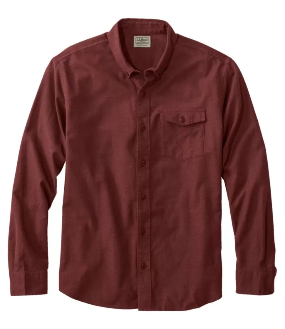 Fashion "Men's Brushed Jaspé Twill Shirt, Traditional Untucked Fit" Shirts