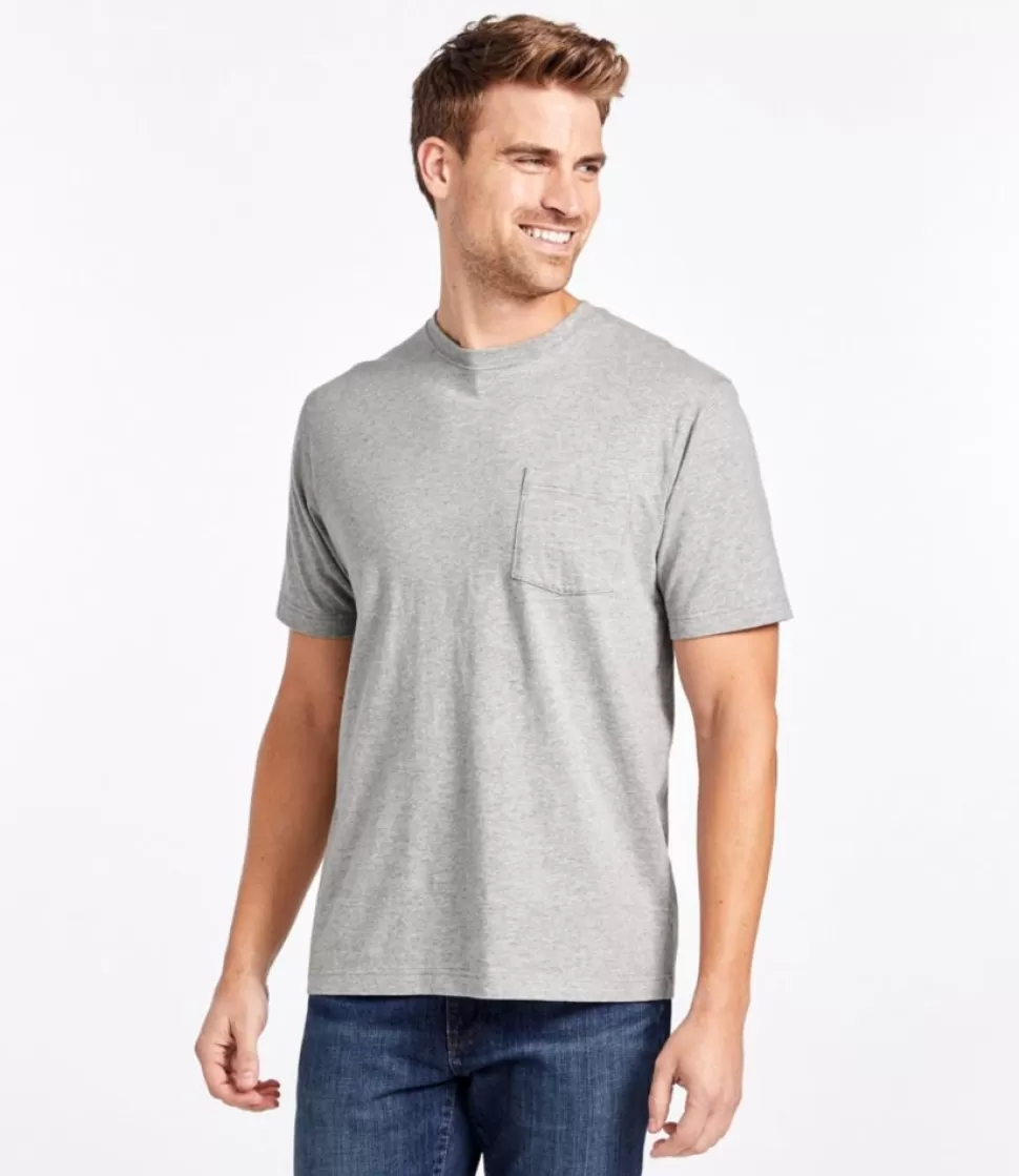 Cheap "Men's Carefree Unshrinkable Tee with Pocket, Traditional Fit" Shirts