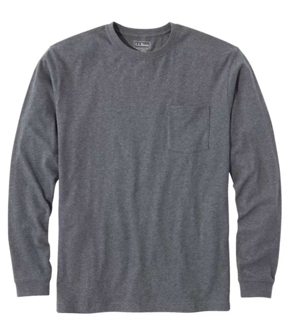 Outlet "Men's Carefree Unshrinkable Tee with Pocket, Traditional Fit, Long-Sleeve" Shirts