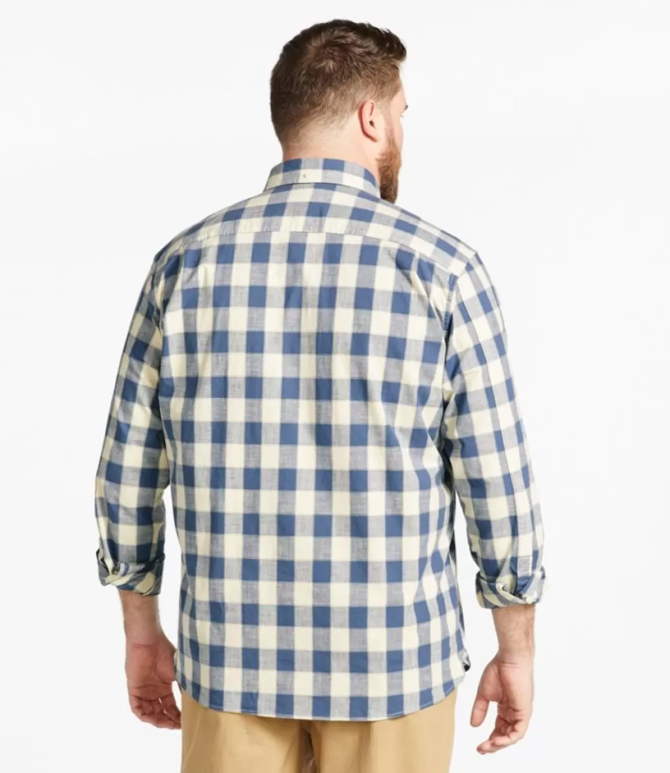 Discount "Men's Comfort Stretch Chambray Shirt, Traditional Untucked Fit, Long-Sleeve, Print" Shirts