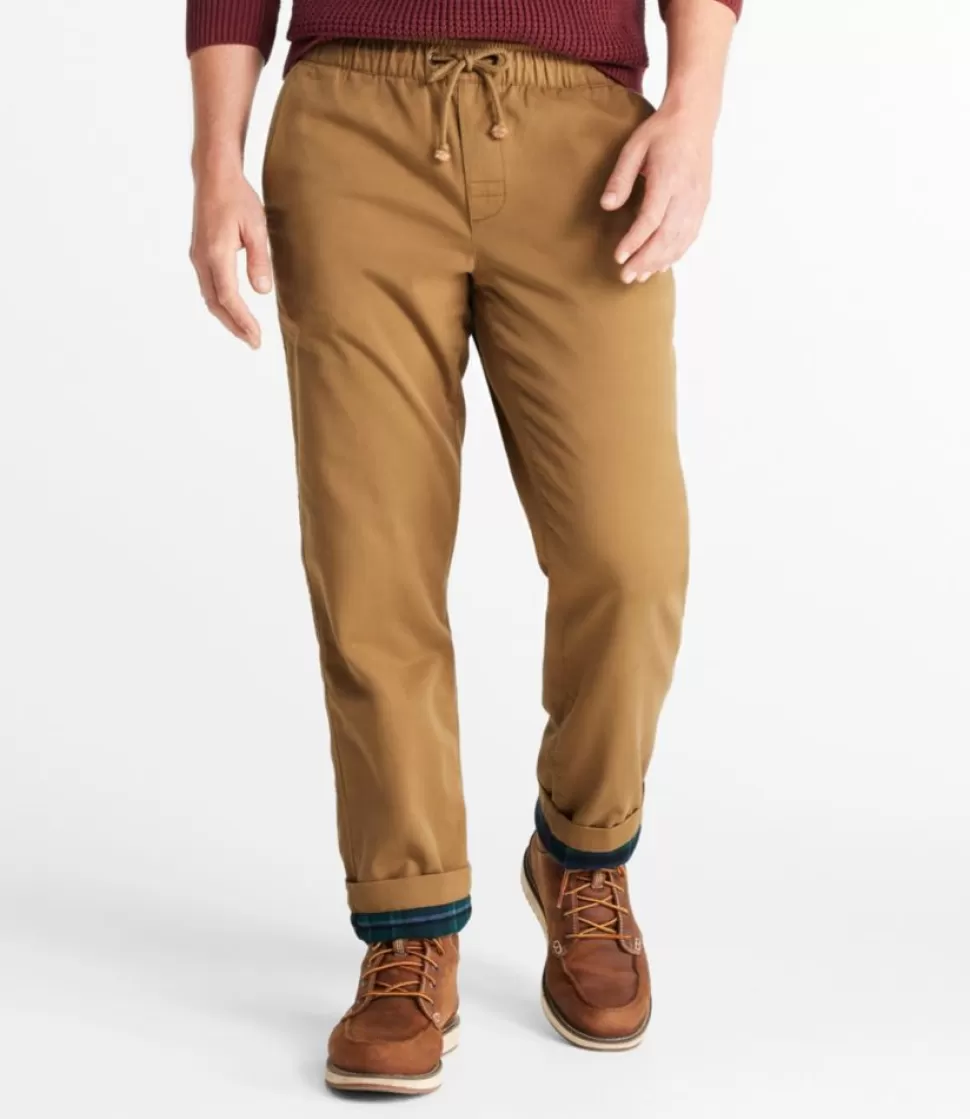 Best "Men's Comfort Stretch Dock Pants, Standard Fit, Straight Leg, Flannel-Lined" Pants