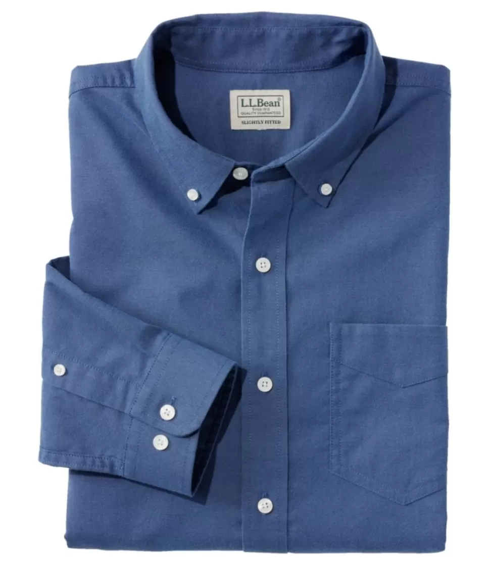 Outlet "Men's Comfort Stretch Oxford Shirt, Slightly Fitted Untucked Fit" Shirts
