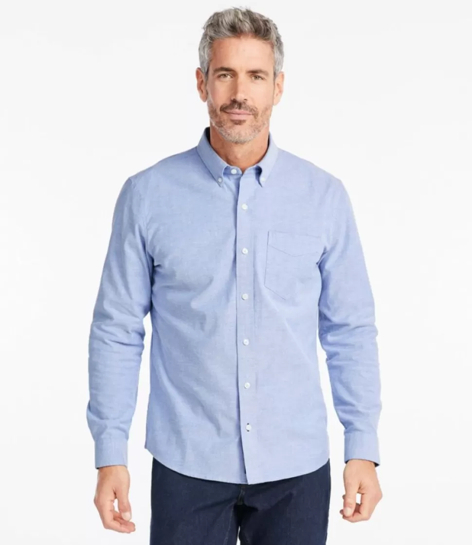 Outlet "Men's Comfort Stretch Oxford Shirt, Slightly Fitted Untucked Fit" Shirts