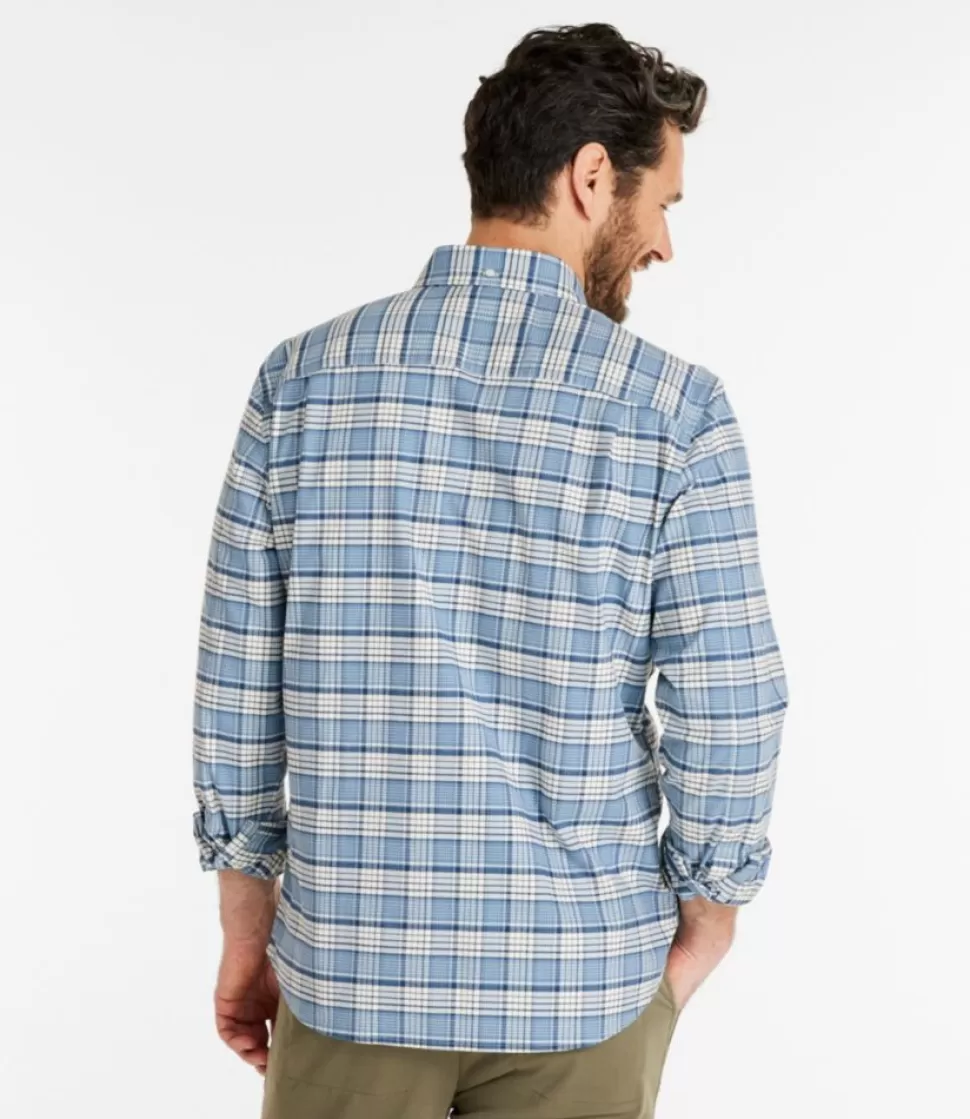 Cheap "Men's Comfort Stretch Oxford Shirt, Slightly Fitted Untucked Fit, Plaid" Shirts