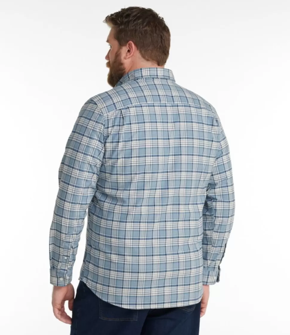 Cheap "Men's Comfort Stretch Oxford Shirt, Slightly Fitted Untucked Fit, Plaid" Shirts