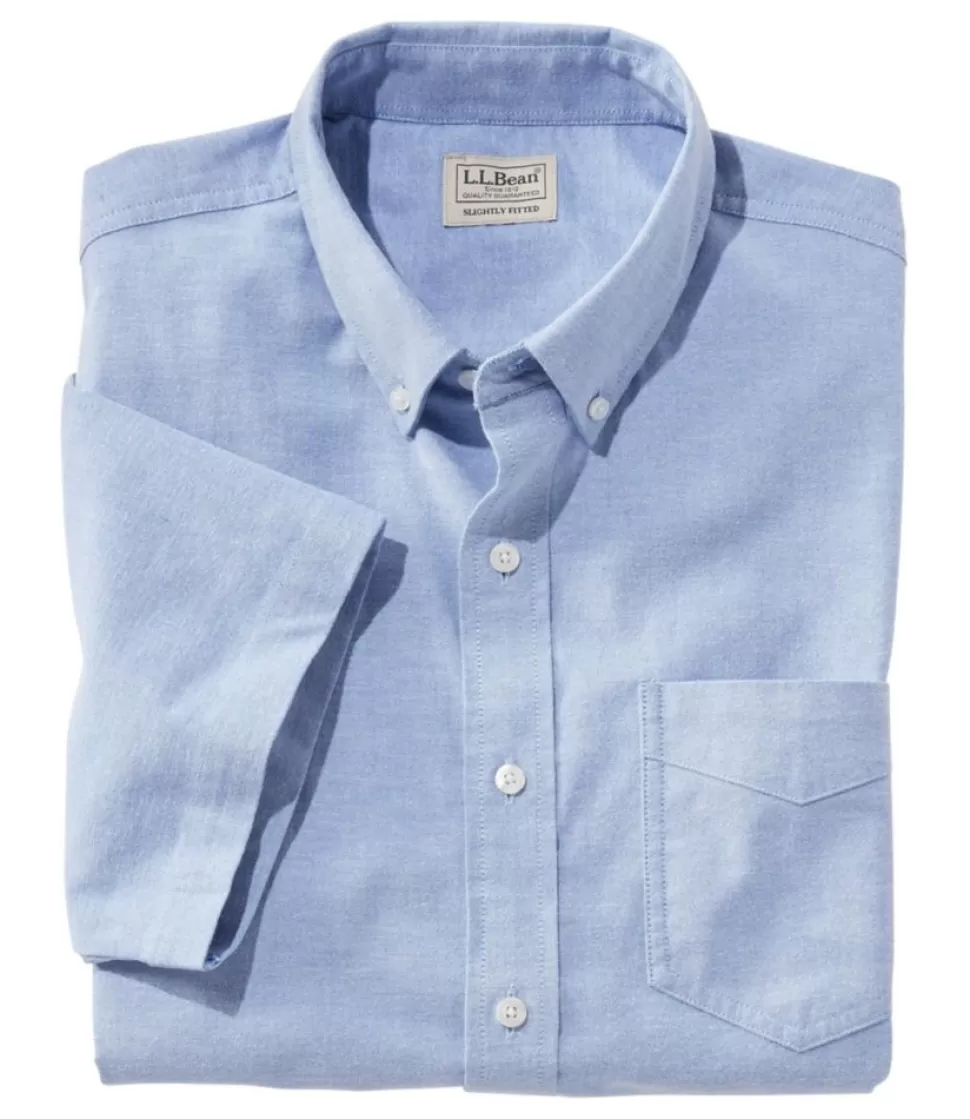 Outlet "Men's Comfort Stretch Oxford Shirt, Slightly Fitted Untucked Fit, Short-Sleeve" Shirts