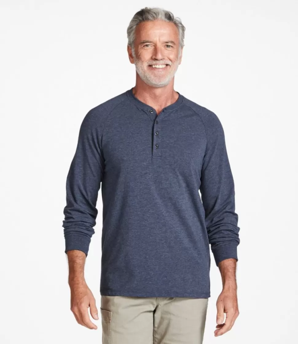 Discount "Men's Comfort Stretch Pima Tee Shirt, Long-Sleeve Henley" Shirts