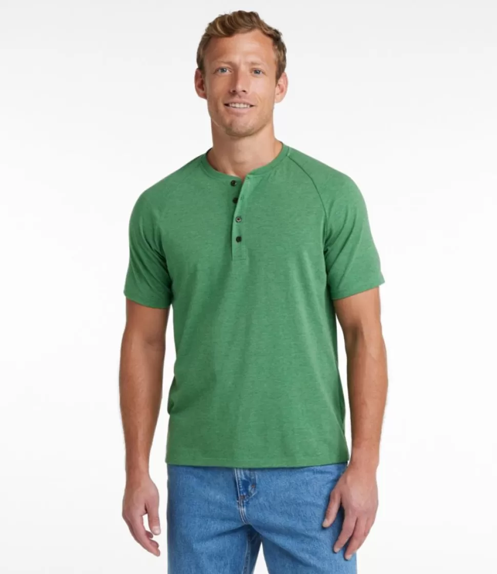 Sale "Men's Comfort Stretch Pima Tee Shirt, Short-Sleeve Henley" Shirts