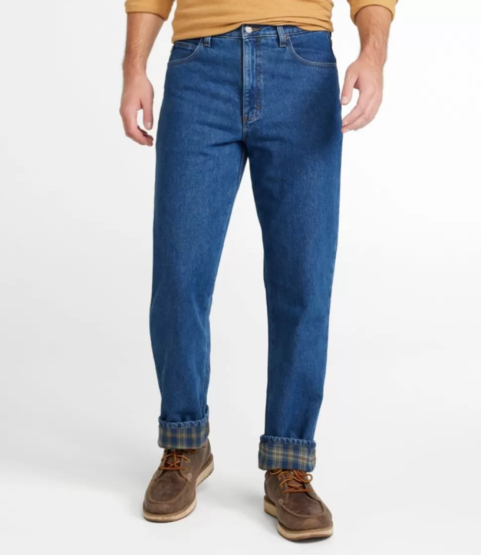 Fashion "Men's Double L® Jeans, Natural Fit, Flannel-Lined" Jeans