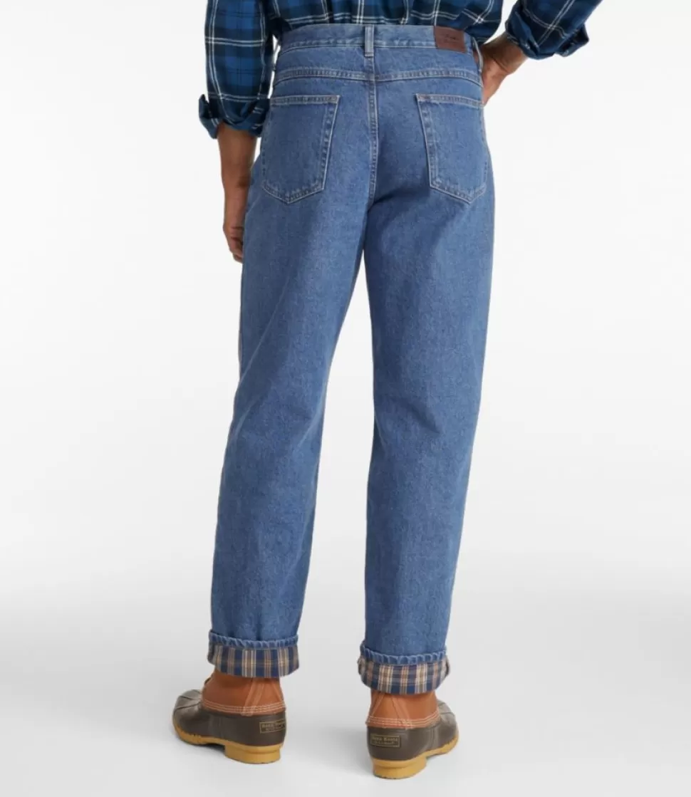 Clearance "Men's Double L® Jeans, Relaxed Fit, Flannel-Lined" Jeans