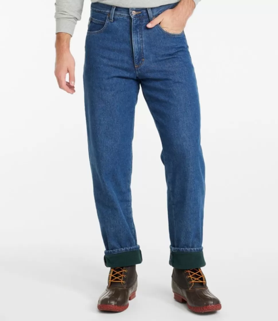 Shop "Men's Double L® Jeans, Relaxed Fit, Fleece-Lined" Jeans