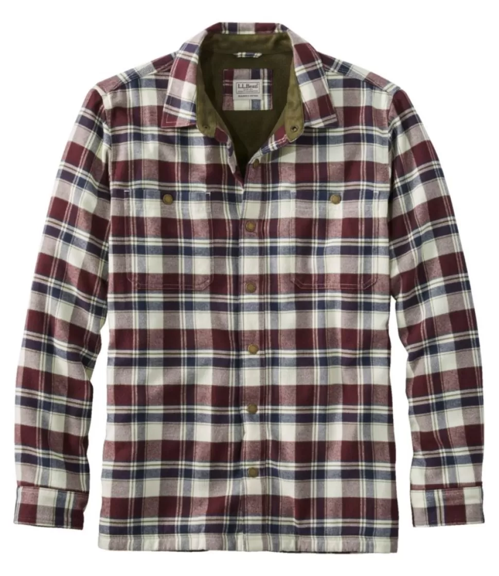 Discount "Men's Fleece-Lined Flannel Shirt, Snap Front, Slightly Fitted" Shirts