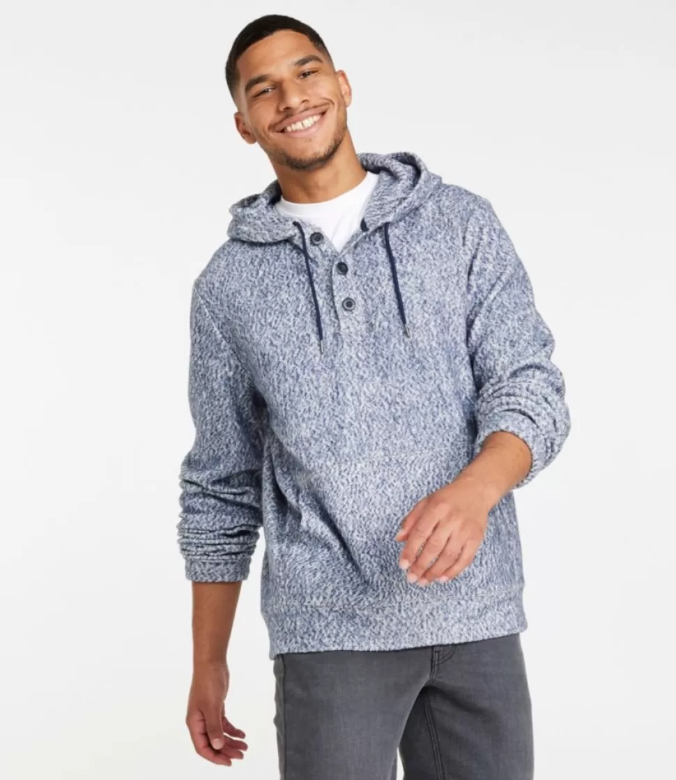 Fashion "Men's Heritage Marled Fleece Henley Hoodie" Sweatshirts