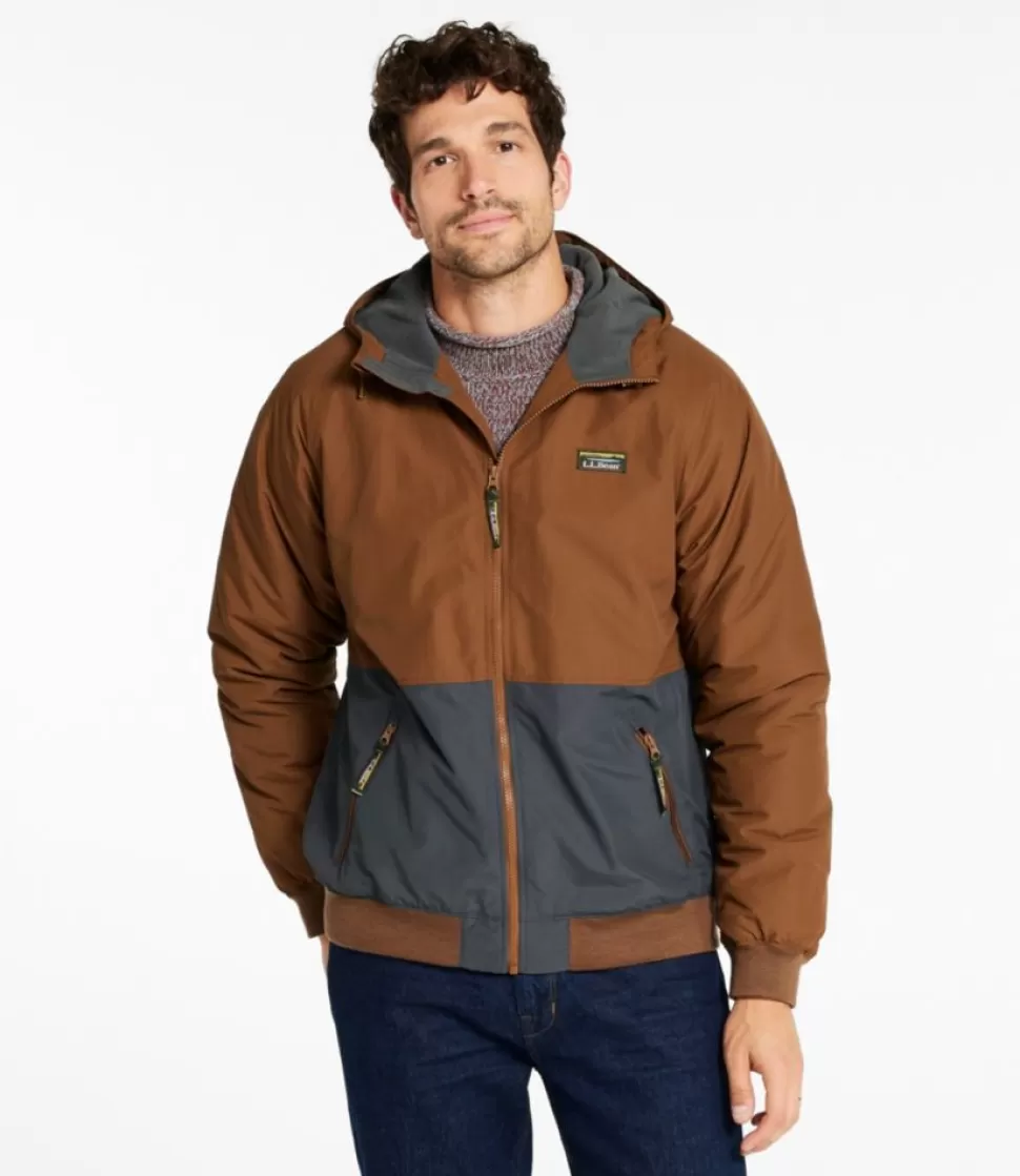 Cheap "Men's Insulated 3-Season Bomber Hooded Jacket, Colorblock" Insulated Jackets