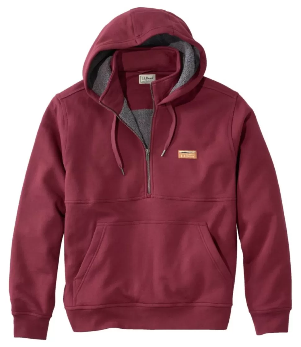 Cheap "Men's Katahdin Iron Works® Half-Zip Sweatshirt, Hooded, Fleece-Lined" Sweatshirts