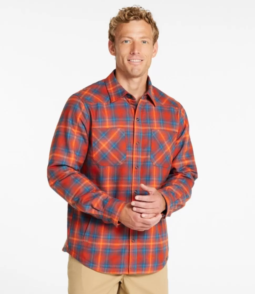 Best Sale "Men's Katahdin Performance Flannel Shirt-Jacket, Hi-Pile Fleece-Lined Plaid" Shirts | Activewear