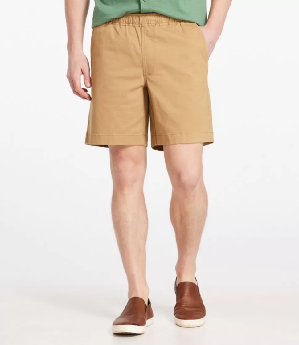 Cheap "Men's Lakewashed Stretch Khaki Shorts, Pull-On, 8"" Shorts