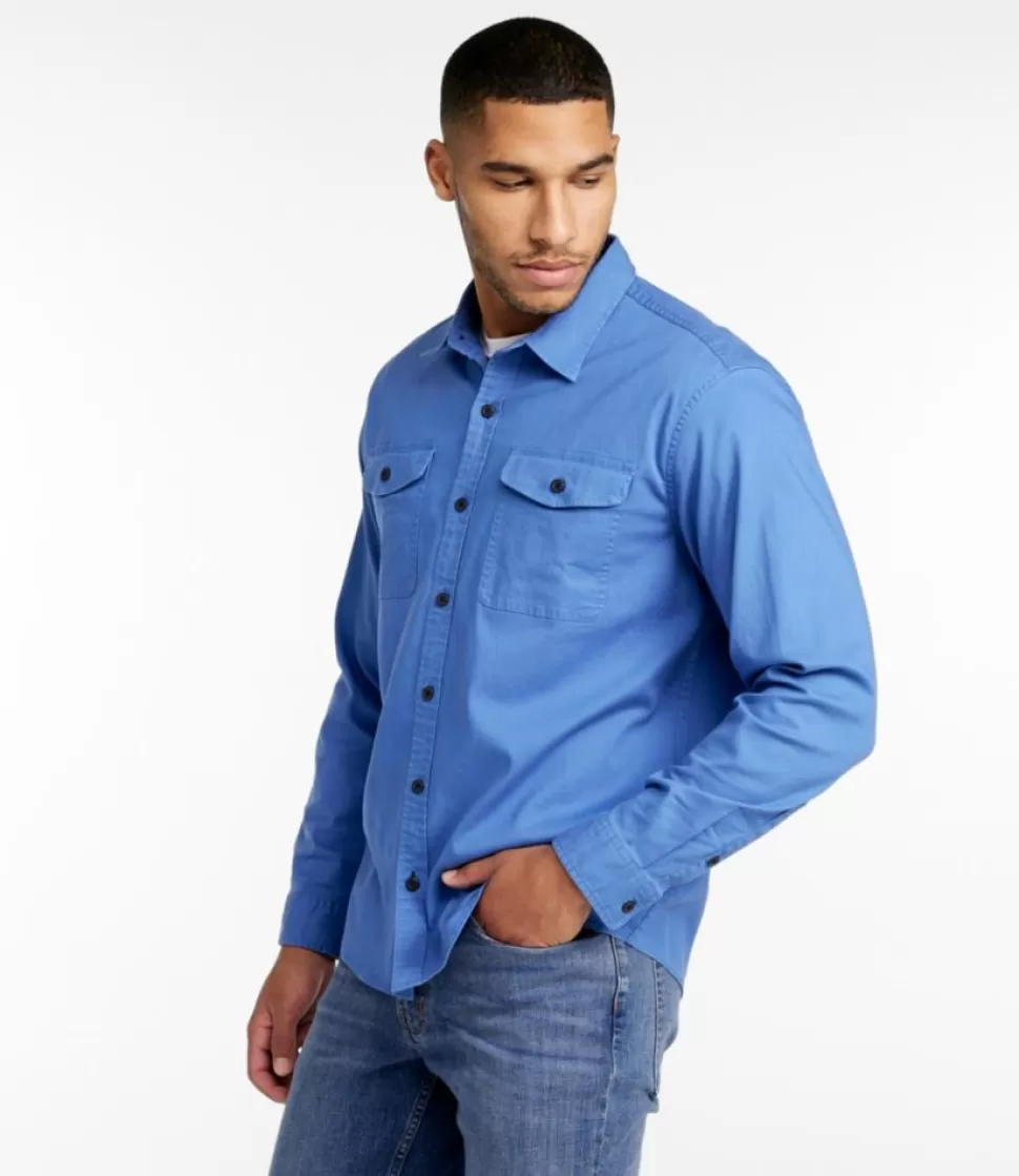 Best "Men's Lakewashed Twill Shirt, Traditional Untucked Fit" Shirts