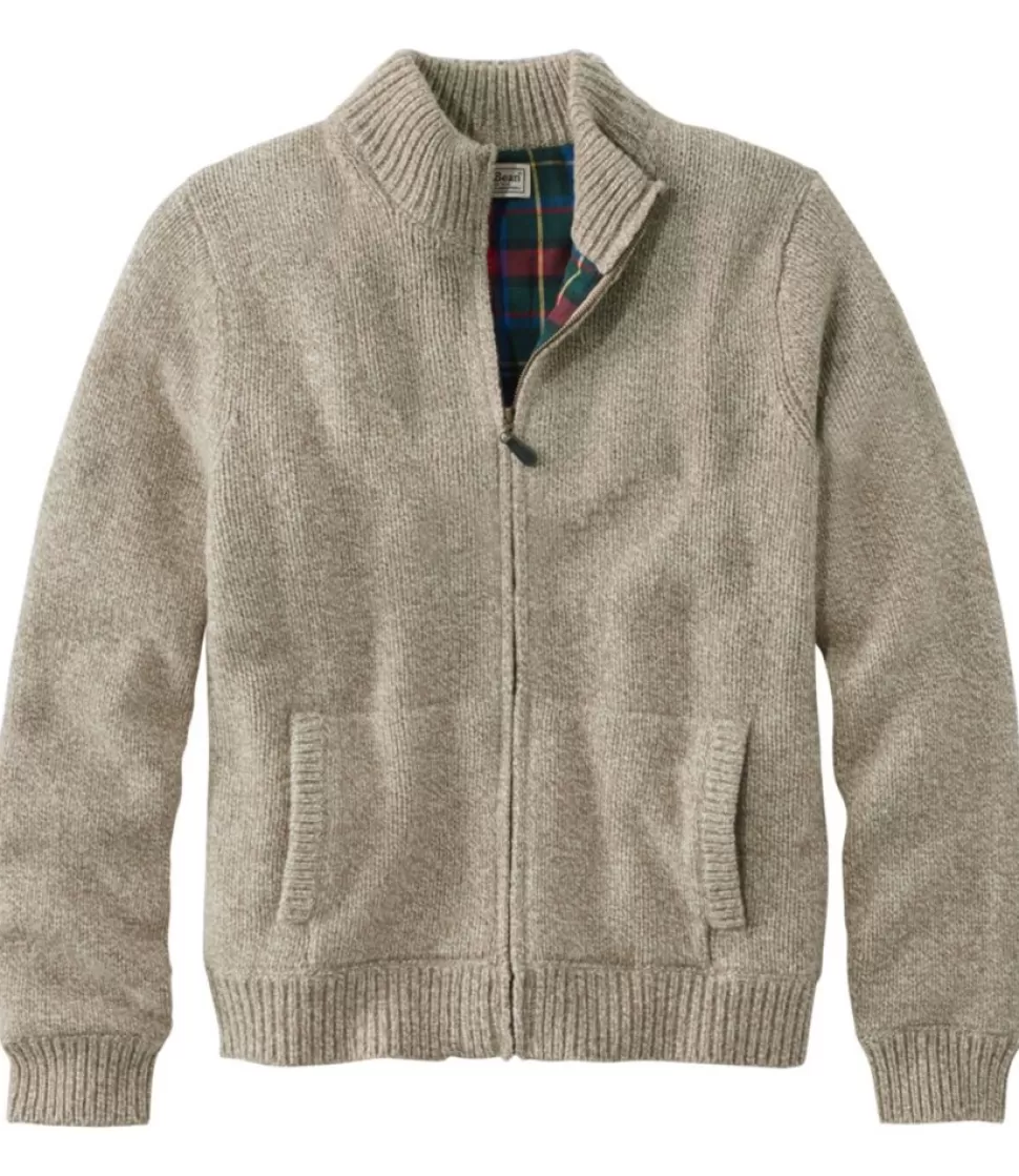 Sale "Men's Classic Ragg Wool Sweater, Full-Zip Flannel-Lined" Sweaters