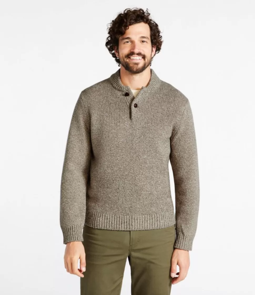 Cheap "Men's Classic Ragg Wool Sweater, Henley" Sweaters