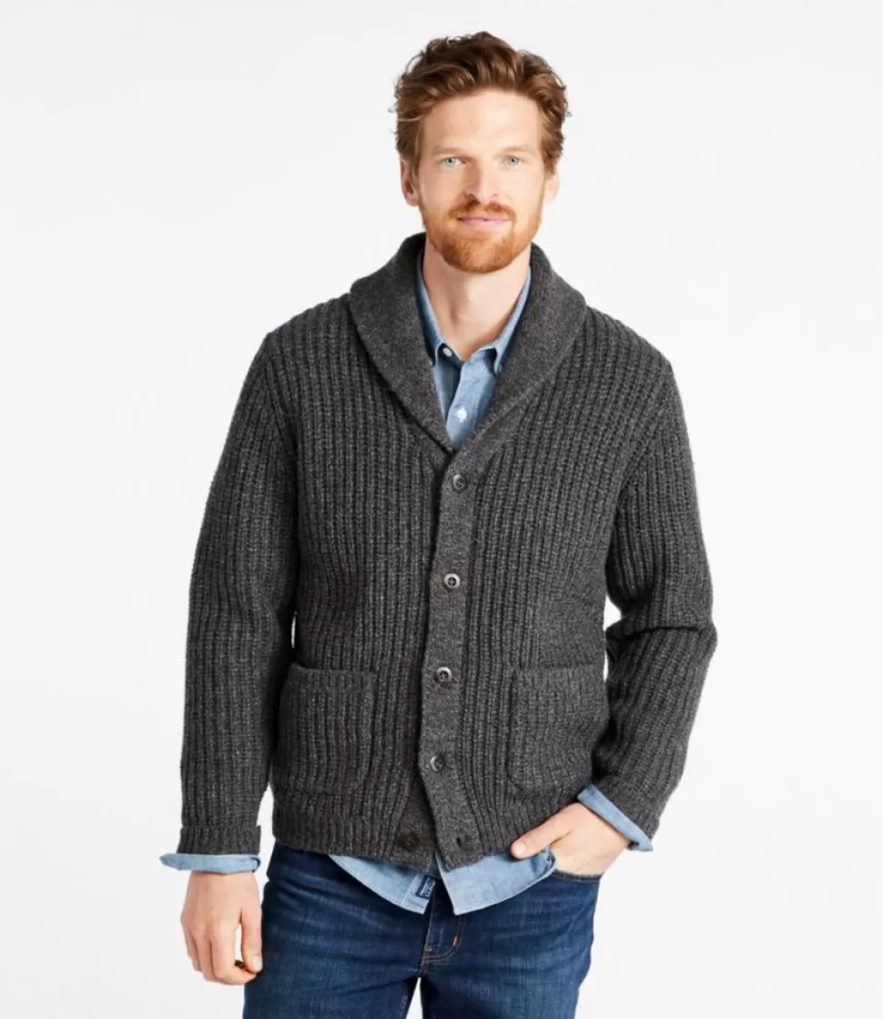 Outlet "Men's Classic Ragg Wool Sweaters, Cardigan" Sweaters