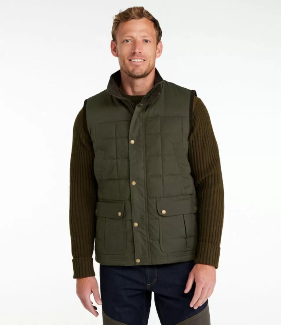 Flash Sale "Men's Upcountry Waxed Cotton Down Vest" Vests | Hunting