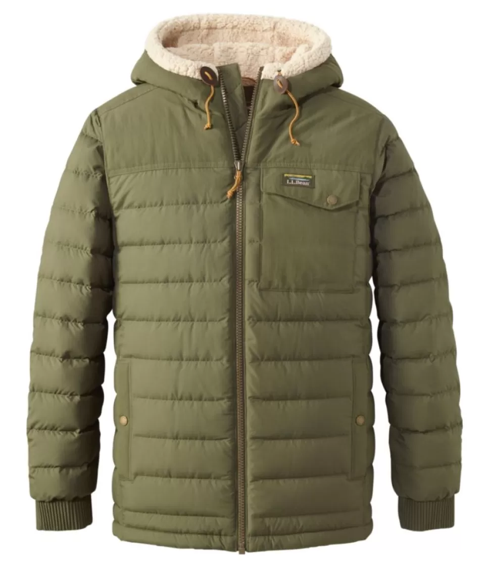 Outlet "Men's Mountain Classic Down Hooded Jacket, Sherpa-Lined" Insulated Jackets