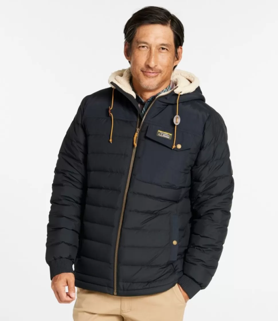 Outlet "Men's Mountain Classic Down Hooded Jacket, Sherpa-Lined" Insulated Jackets